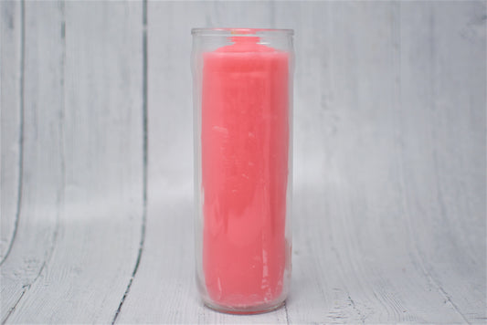 7 Day Pink Pullout Candle